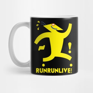 RunRunLive Yellow Logo for shirts Mug